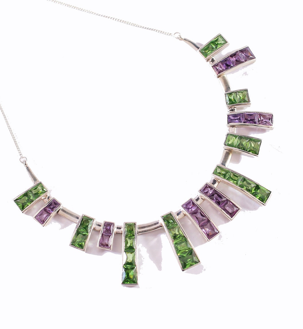 Green & Purple Musical Necklace