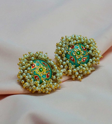 Pearl Heaven Turquoise Stud