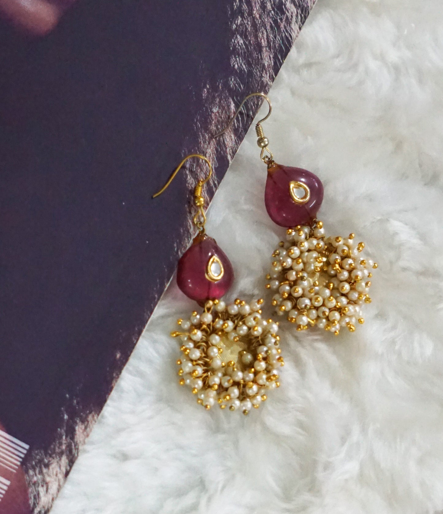 Red Stone Pearl Heaven Dangler