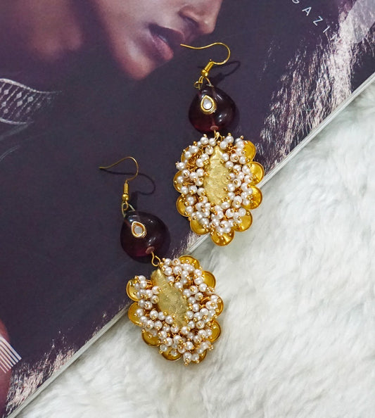 Red Stone Pearl Heaven Dangler