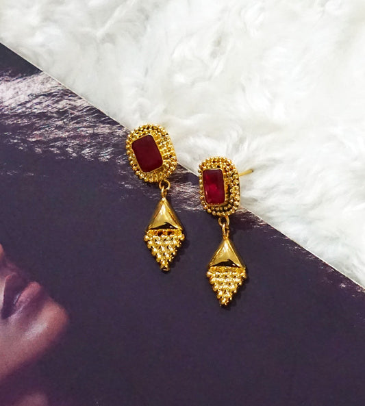 Red Stone Rava Dangler