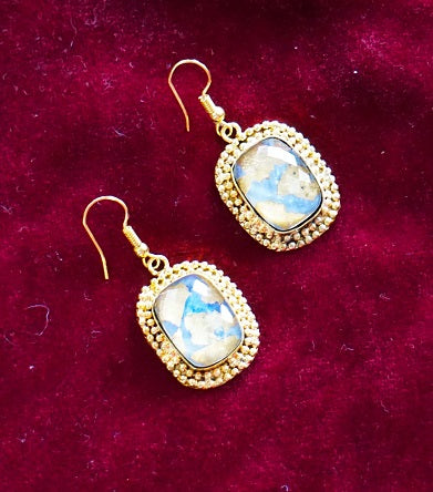 Lapiz Lazuli Rava Drop Earring