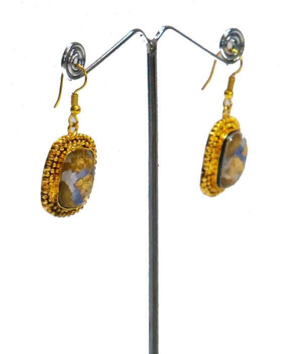 Lapiz Lazuli Rava Drop Earring