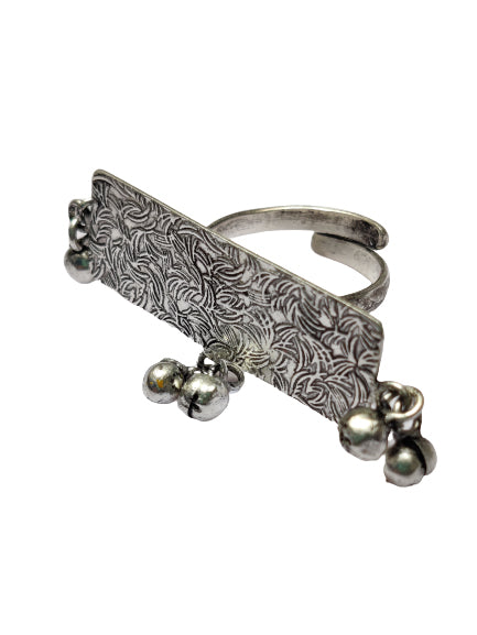 Silver Ghunghru Ring