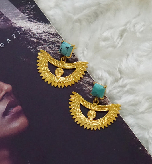 Turquoise Chandbali