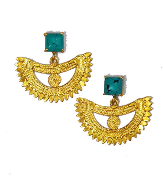 Turquoise Chandbali