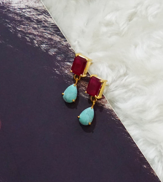 Red Turquoise Dangler