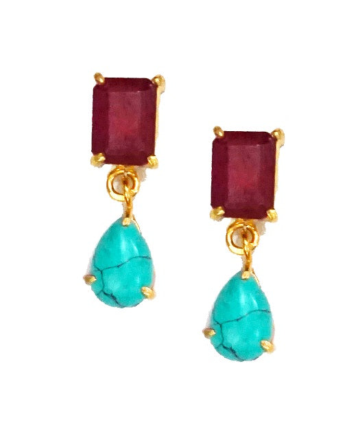 Red Turquoise Dangler