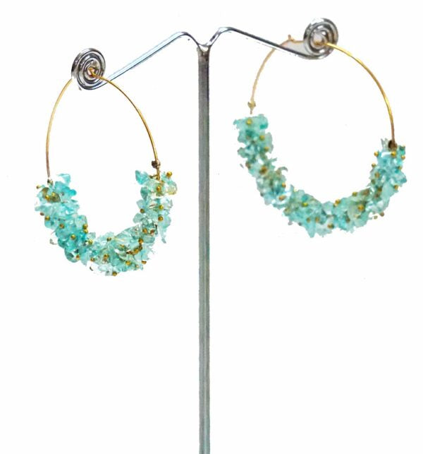 Aquamarine Round Dangler