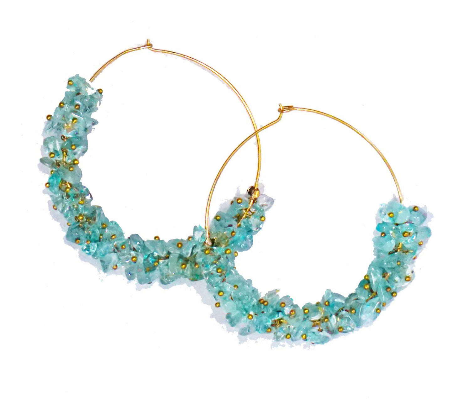 Aquamarine Round Dangler