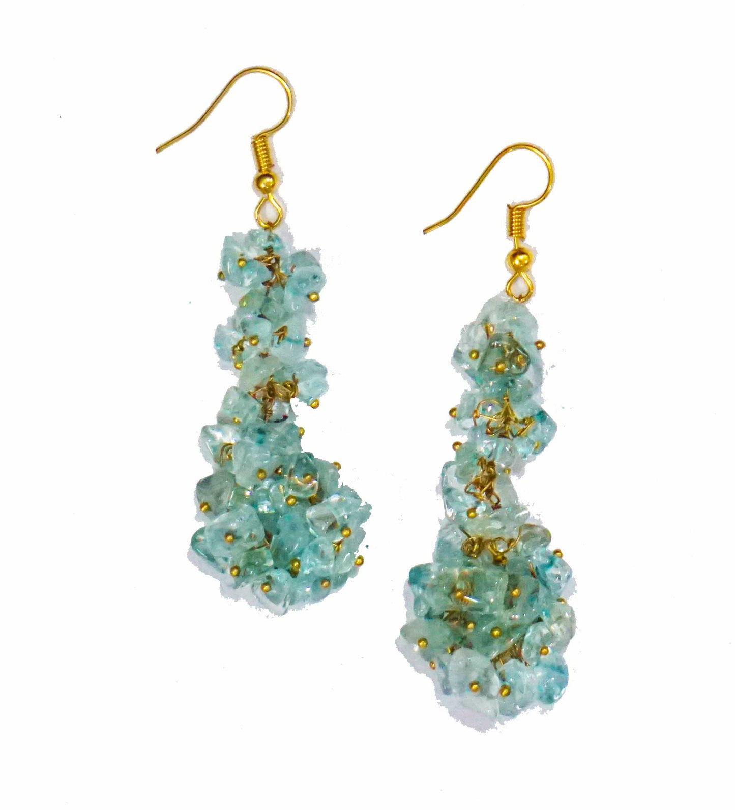 Aquamarine Cluster Dangler