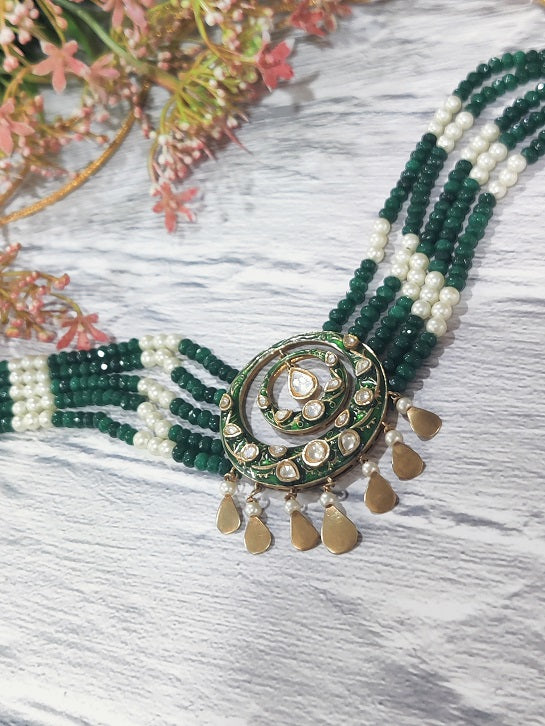 Green Meenakari Chokar