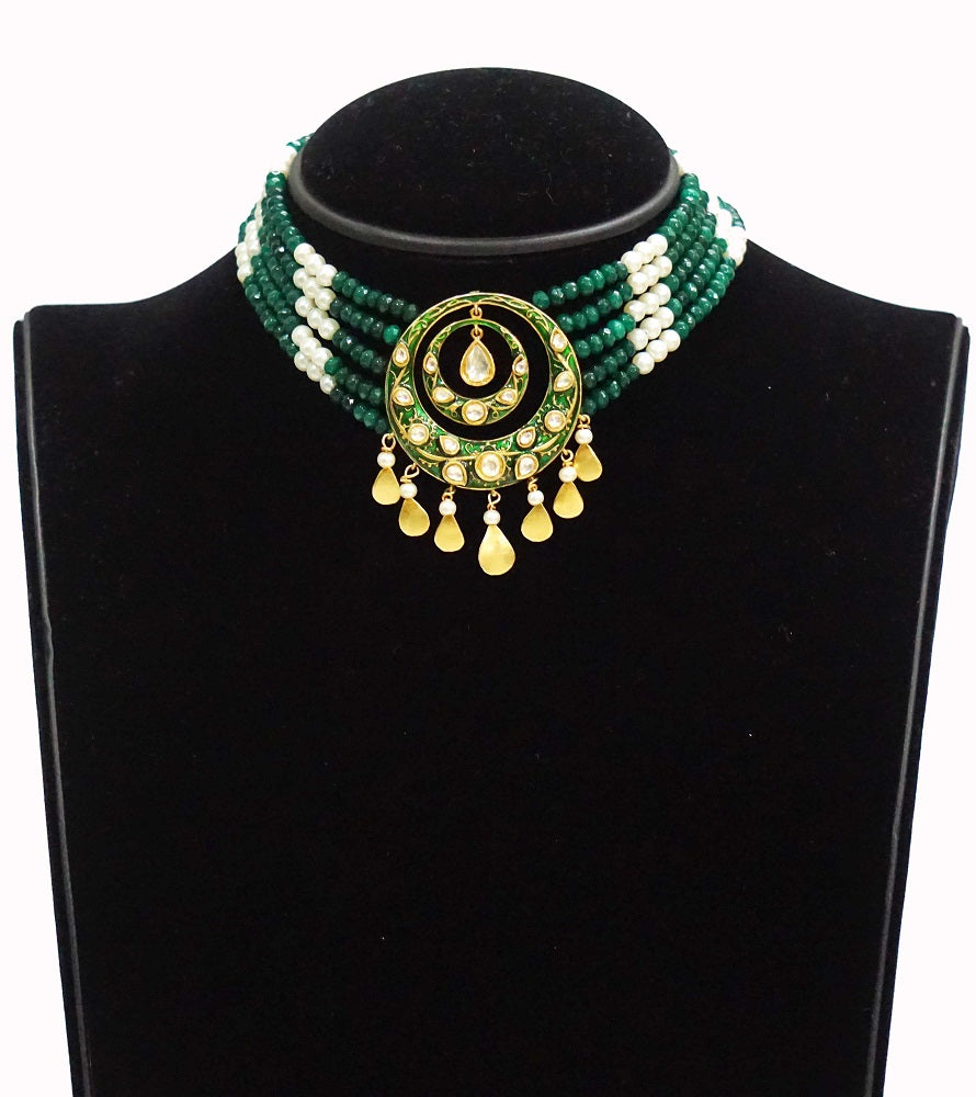 Green Meenakari Chokar