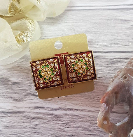 Coral Square Stud