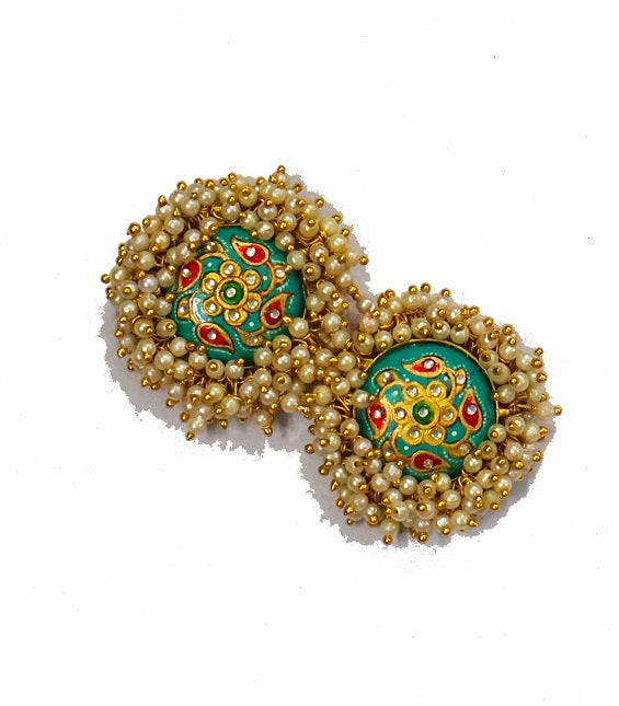 Pearl Heaven Turquoise Stud
