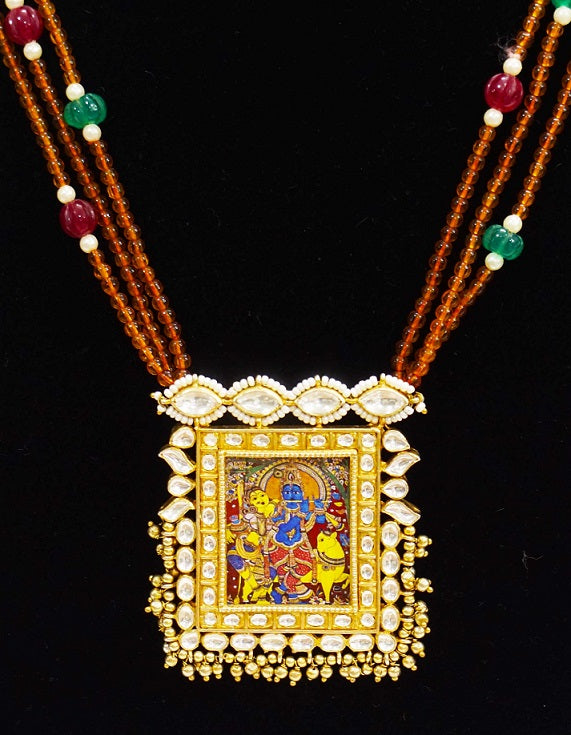 Chitrakari Radha Krishna Necklace