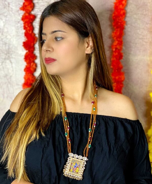 Chitrakari Radha Krishna Necklace