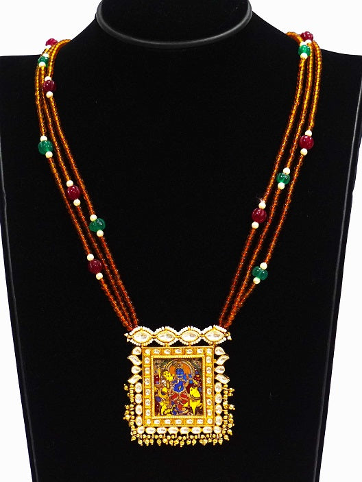 Chitrakari Radha Krishna Necklace