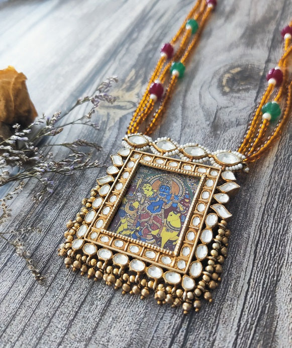 Chitrakari Radha Krishna Necklace