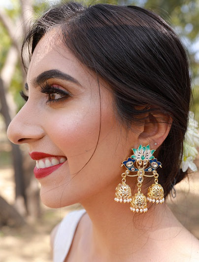 Alankar Blue Earrings