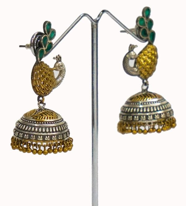 Alankar Chand Suraj Peacock Jhumki