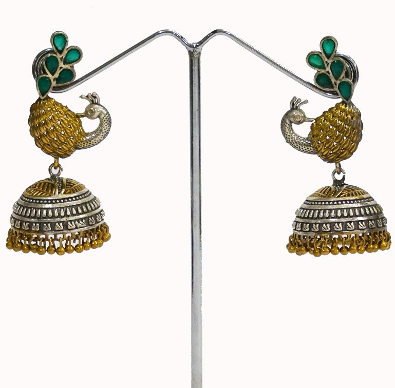 Alankar Chand Suraj Peacock Jhumki