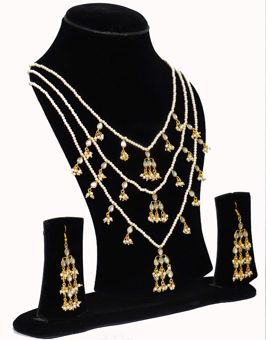 Alankar Pearl Rani Necklace Set