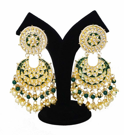 Alankar Green Chandbali