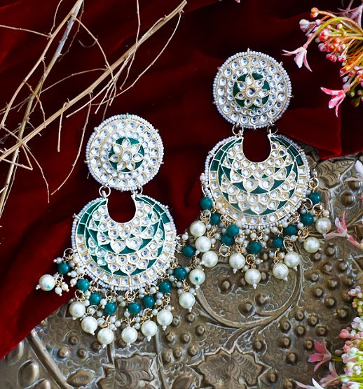 Alankar Green Chandbali