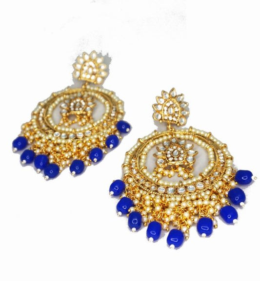 Alankar Royal Blue Bold Chandbali