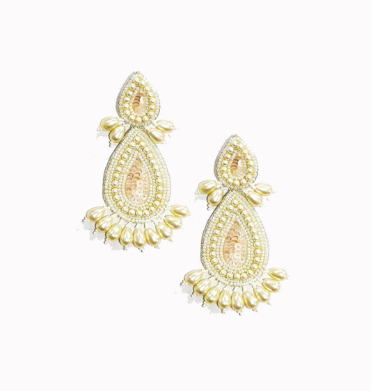 Alankar White Bling Earring