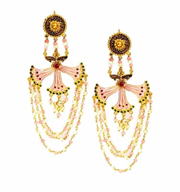 Pink Tassel Earrings