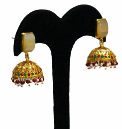 Aari White Jhumka