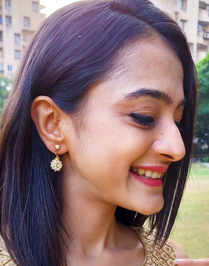 Pearl Ball Drop Earring