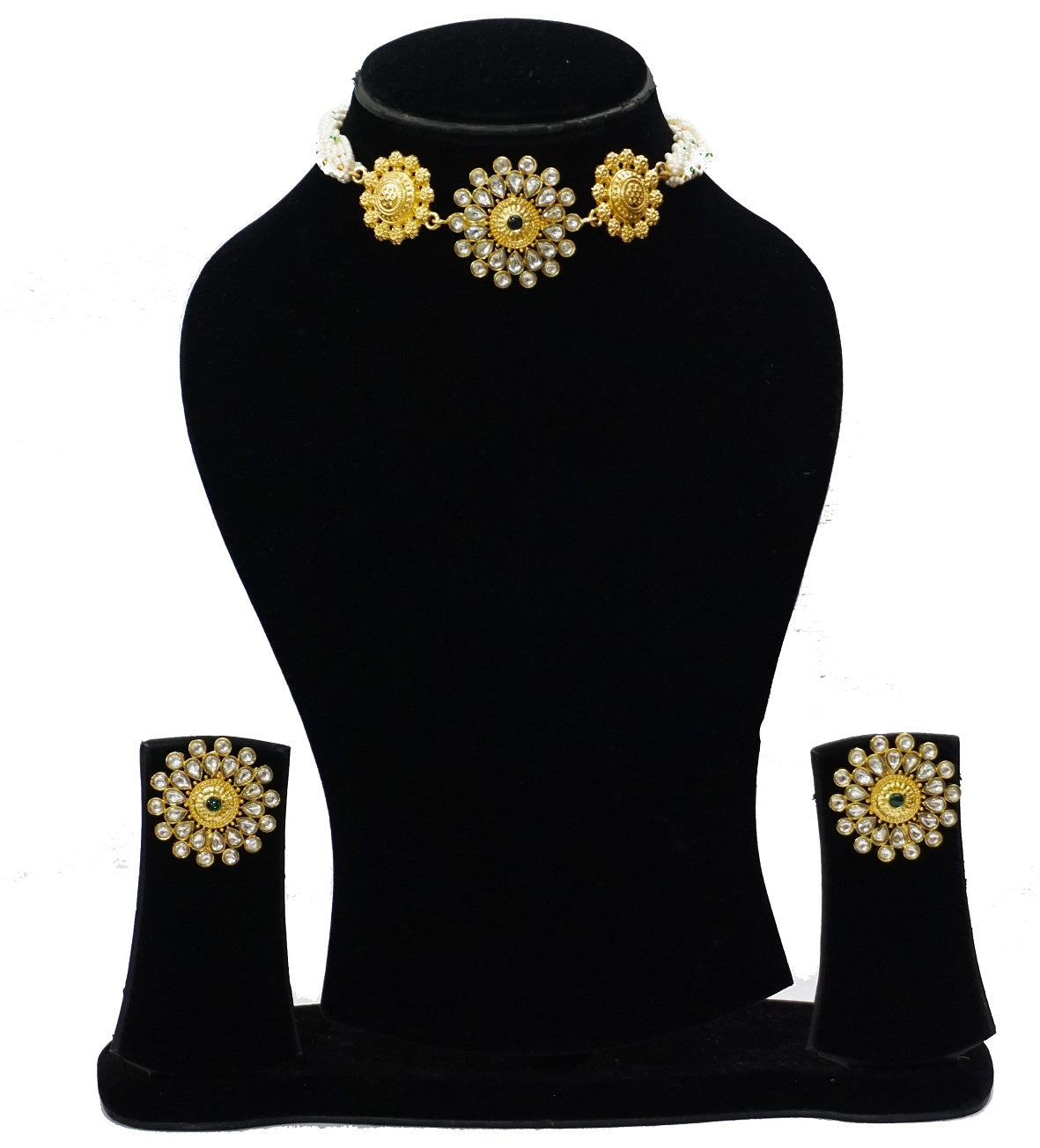 Alankar Flower Kundan Set