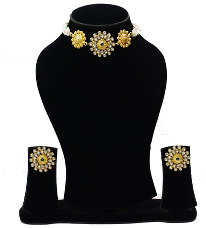 Alankar Flower Kundan Set