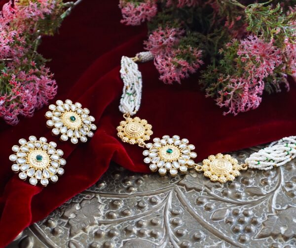 Alankar Flower Kundan Set