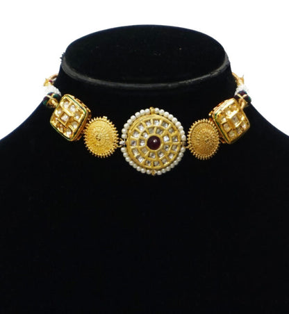 Alankar Kundan Red Chokar Set