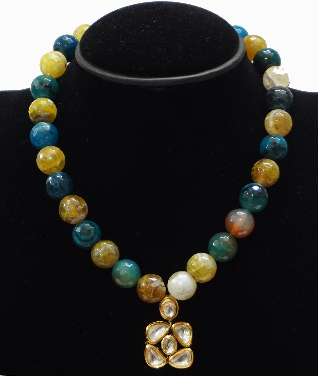 Kundan and imitation necklace