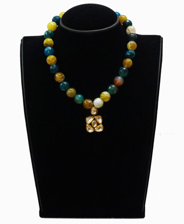 Kundan and imitation necklace