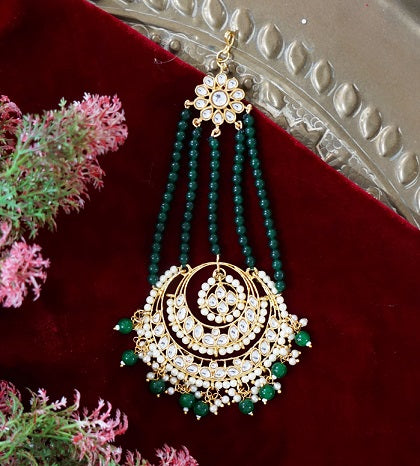 Alankar Green Jhupka Tikka