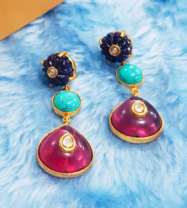 Amethyst Turquoise Dangler Earring