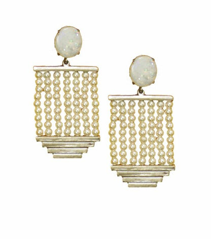 Fire Opal Hanging Earings