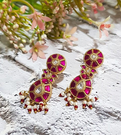 Pink Pachi Pear Earring