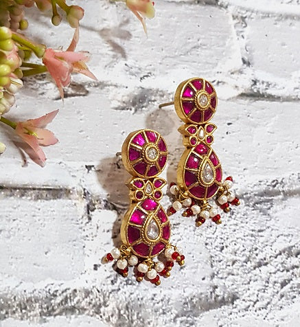 Pink Pachi Pear Earring