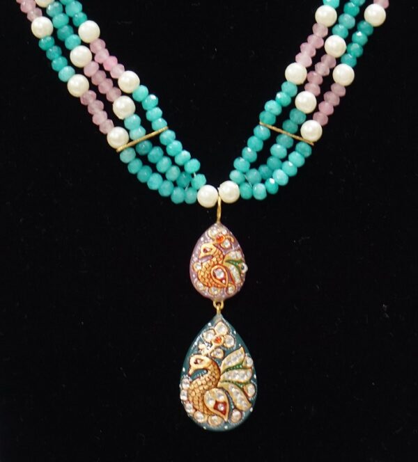 Rose Quartz & Aquamarine Necklace Set