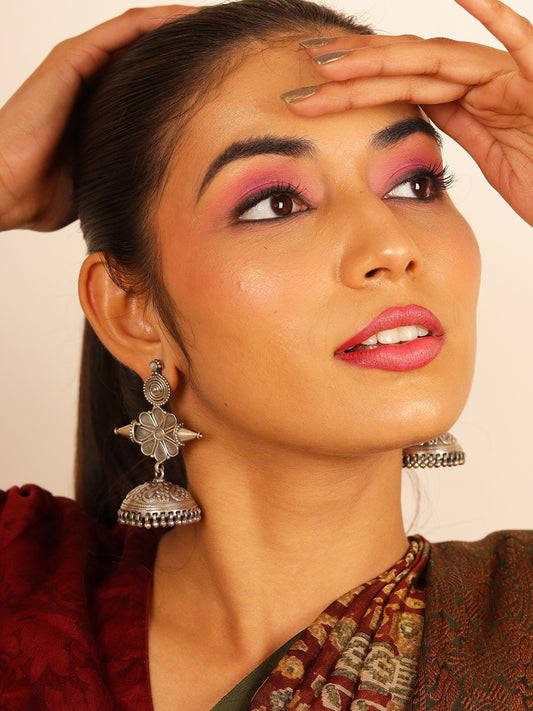 Oxidized Filigree Jhumka