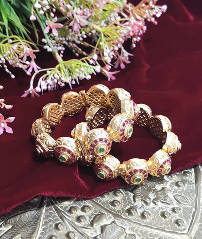 Alankar Golden Bangle Set