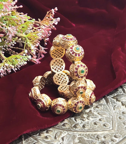 Alankar Golden Bangle Set