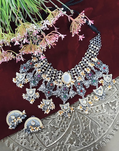 Alankar Tribal Princess White Necklace Set